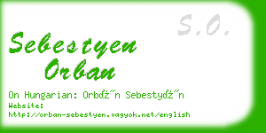 sebestyen orban business card